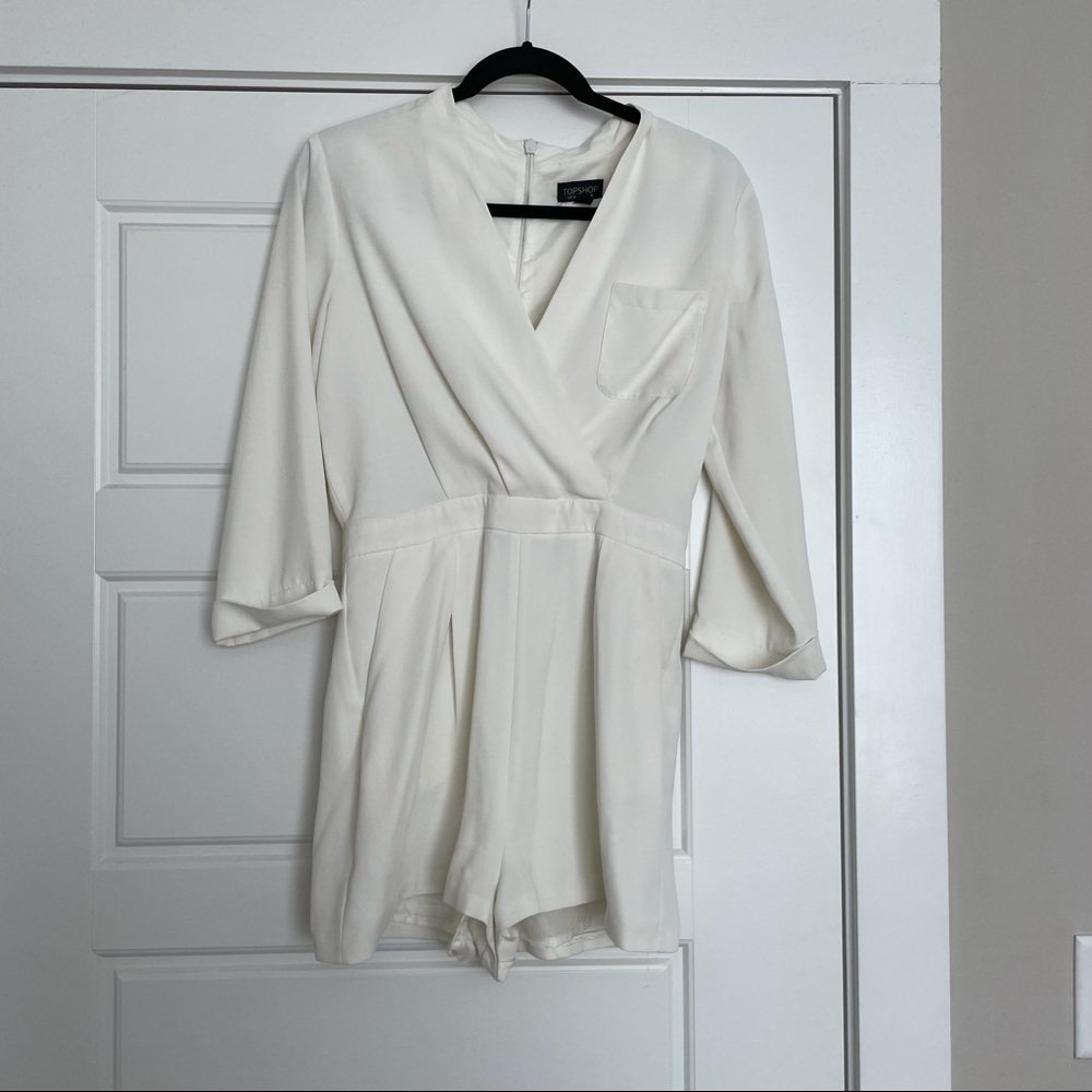 Topshop polyester off white romper, 6